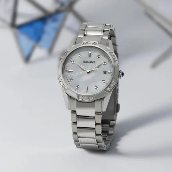 RELOJ SEIKO DIAMANTES ACERO INOXIDABLE MUJER | ROSADO BEBÉ