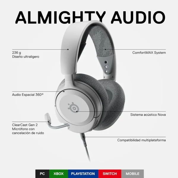 AUDÍFONOS ALÁMBRICOS ARCTIS NOVA 1 MULTI-SYSTEM STEELSERIES