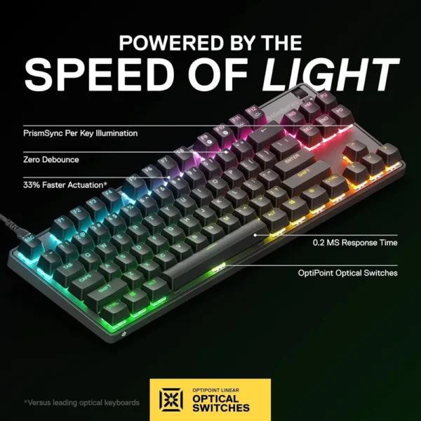 TECLADO ALÁMBRICO MECÁNICO APEX 9 TKL US STEELSERIES | RGB