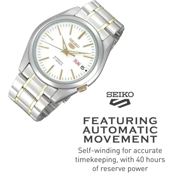 RELOJ SEIKO 5 DE ACERO INOXIDABLE HOMBRE | BLANCO