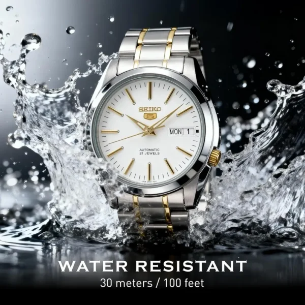RELOJ SEIKO 5 DE ACERO INOXIDABLE HOMBRE | BLANCO