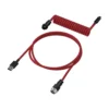 CABLE ESPIRAL HYPERX USB-C A USB-A AVIADOR | ROJO/NEGRO
