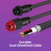CABLE ESPIRAL HYPERX USB-C A USB-A AVIADOR | GRIS
