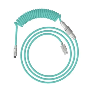 CABLE ESPIRAL HYPERX USB-C A USB-A AVIADOR | VERDECLARO/BLANCO