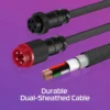CABLE ESPIRAL HYPERX USB-C A USB-A AVIADOR | VERDECLARO/BLANCO