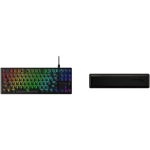 TECLADO ALÁMBRICO HYPERX ALLOY ORIGINS CORE + REPOSAMUÑECAS - SET 2 PZS | NEGRO