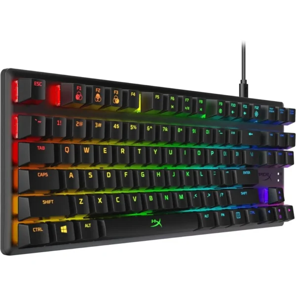 TECLADO ALÁMBRICO HYPERX ALLOY ORIGINS CORE + REPOSAMUÑECAS - SET 2 PZS | NEGRO
