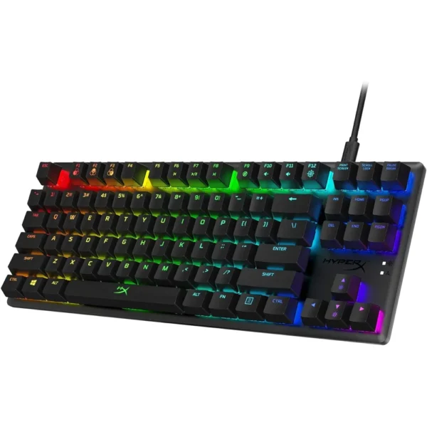 TECLADO ALÁMBRICO HYPERX ALLOY ORIGINS CORE + REPOSAMUÑECAS - SET 2 PZS | NEGRO