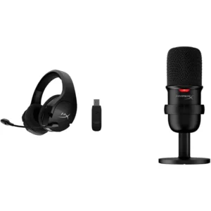 AUDÍFONOS HYPERX CLOUD STINGER CORE + MICRÓFONO SOLOCAST (SET) | NEGRO