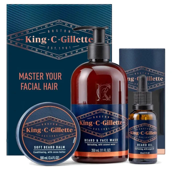 SET BALSAMO SHAMPOO Y ACEITE PARA BARBA KING C. GILLETTE