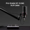 CABLE HYPERX XLR MACHO A HEMBRA 3M | NEGRO