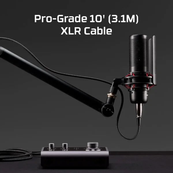 CABLE HYPERX XLR MACHO A HEMBRA 3M | NEGRO