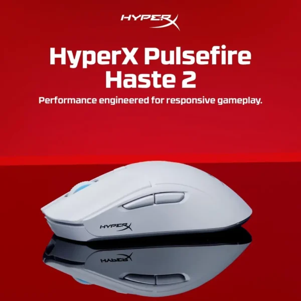 MOUSE INALÁMBRICO HYPERX PULSEFIRE HASTE 2 DUAL 100H | BLANCO