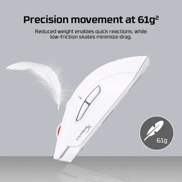 MOUSE INALÁMBRICO HYPERX PULSEFIRE HASTE 2 DUAL 100H | BLANCO