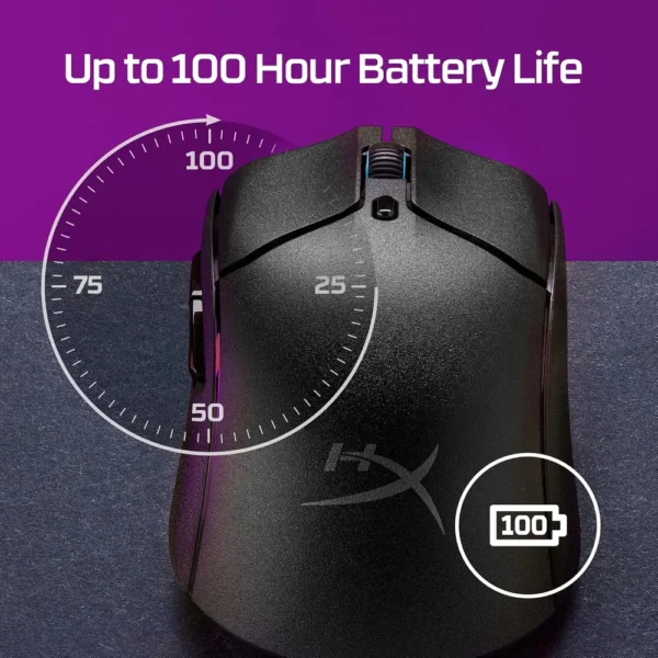 MOUSE INALÁMBRICO HYPERX PULSEFIRE HASTE 2 DUAL 100H | NEGRO