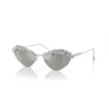SWAROVSKI LENTES DE SOL OVAL SK7009 55 MM MUJER | SILVER/LIGHT GREY MIRRORED SILVER