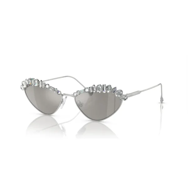 SWAROVSKI LENTES DE SOL OVAL SK7009 55 MM MUJER | SILVER/LIGHT GREY MIRRORED SILVER
