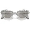 SWAROVSKI LENTES DE SOL OVAL SK7009 55 MM MUJER | SILVER/LIGHT GREY MIRRORED SILVER