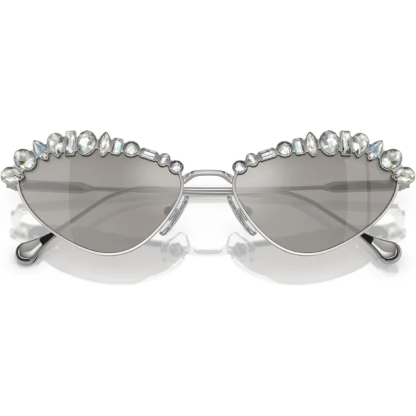SWAROVSKI LENTES DE SOL OVAL SK7009 55 MM MUJER | SILVER/LIGHT GREY MIRRORED SILVER