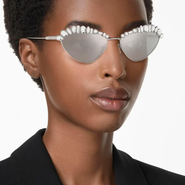 SWAROVSKI LENTES DE SOL OVAL SK7009 55 MM MUJER | SILVER/LIGHT GREY MIRRORED SILVER