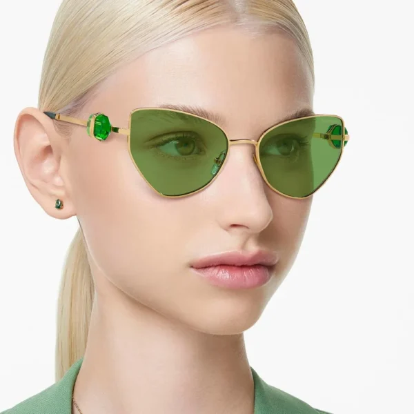 SWAROVSKI LENTES DE SOL MARIPOSA SK7003 57 MM MUJER | GOLD/DARK GREEN