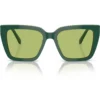 SWAROVSKI LENTES DE SOL CUADRADO SK6013 54 MM MUJER | GREEN/LIGHT GREEN MIRRORED SILVER