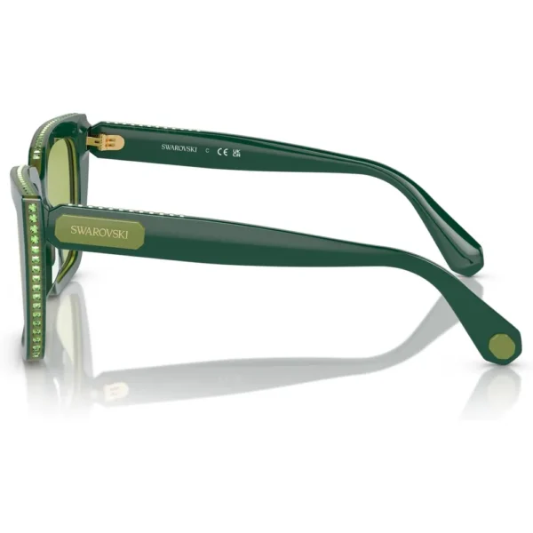 SWAROVSKI LENTES DE SOL CUADRADO SK6013 54 MM MUJER | GREEN/LIGHT GREEN MIRRORED SILVER