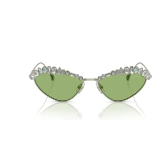SWAROVSKI LENTES DE SOL OVAL SK7009 55 MM MUJER | MATTE GREEN/DARK GREEN