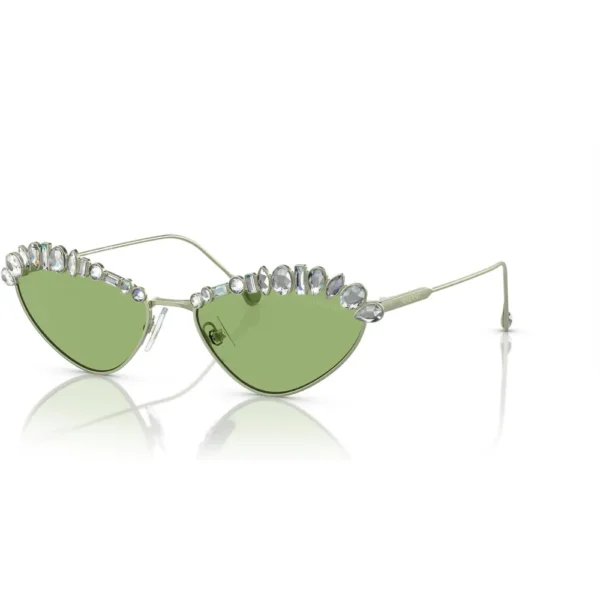 SWAROVSKI LENTES DE SOL OVAL SK7009 55 MM MUJER | MATTE GREEN/DARK GREEN