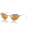 SWAROVSKI LENTES DE SOL OVAL SK7009 55 MM MUJER | PALE GOLD/BROWN MIRRORED GOLD