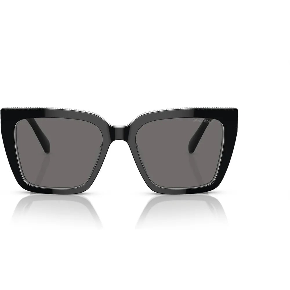SWAROVSKI LENTES DE SOL CUADRADO SK6013 54 MM MUJER | BLACK/DARK GREY POLARIZED