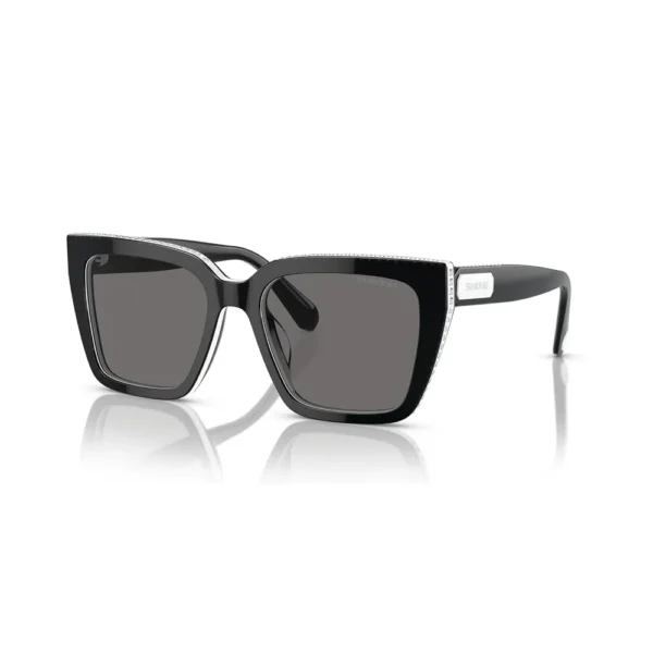 SWAROVSKI LENTES DE SOL CUADRADO SK6013 54 MM MUJER | BLACK/DARK GREY POLARIZED