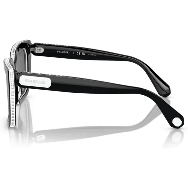 SWAROVSKI LENTES DE SOL CUADRADO SK6013 54 MM MUJER | BLACK/DARK GREY POLARIZED