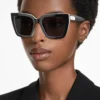 SWAROVSKI LENTES DE SOL CUADRADO SK6013 54 MM MUJER | BLACK/DARK GREY POLARIZED