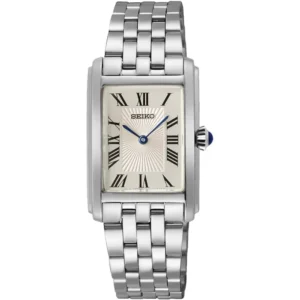 RELOJ SEIKO ESSENTIALS RECTANGULAR PARA MUJER | PLATA