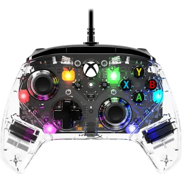 CONTROL ALÁMBRICO HYPERX CLUTCH GLADIATE RGB XBOX | TRANSPARENTE