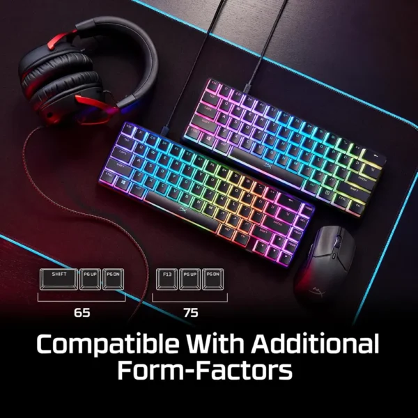 KEYCAPS HYPERX PUDDING 2 PBT 112 TECLAS | NEGRO