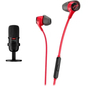 AUDÍFONOS HYPERX CLOUD II + MICRÓFONO SOLOCAST (SET) | NEGRO/ROJO