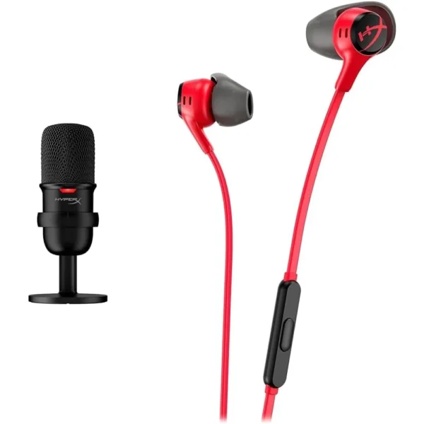 AUDÍFONOS HYPERX CLOUD II + MICRÓFONO SOLOCAST (SET) | NEGRO/ROJO