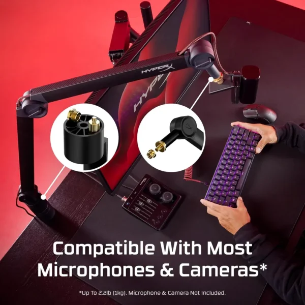 BRAZO MICRÓFONO HYPERX CASTER | NEGRO