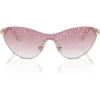 SWAROVSKI LENTES DE SOL RECTANGULAR SK7023 33 MM MUJER | PALE GOLD/CLEAR GRADIENT PINK