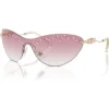 SWAROVSKI LENTES DE SOL RECTANGULAR SK7023 33 MM MUJER | PALE GOLD/CLEAR GRADIENT PINK