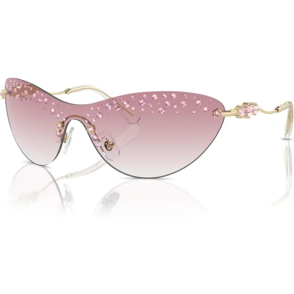 SWAROVSKI LENTES DE SOL RECTANGULAR SK7023 33 MM MUJER | PALE GOLD/CLEAR GRADIENT PINK