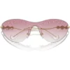 SWAROVSKI LENTES DE SOL RECTANGULAR SK7023 33 MM MUJER | PALE GOLD/CLEAR GRADIENT PINK