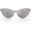 SWAROVSKI LENTES DE SOL RECTANGULAR SK7023 33 MM MUJER | GUNMETAL/LIGHT GREY MIRRORED SILVER