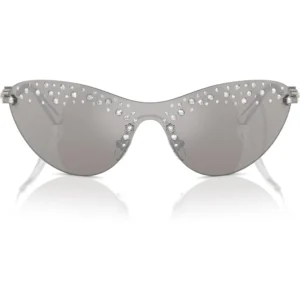 SWAROVSKI LENTES DE SOL RECTANGULAR SK7023 33 MM MUJER | GUNMETAL/LIGHT GREY MIRRORED SILVER