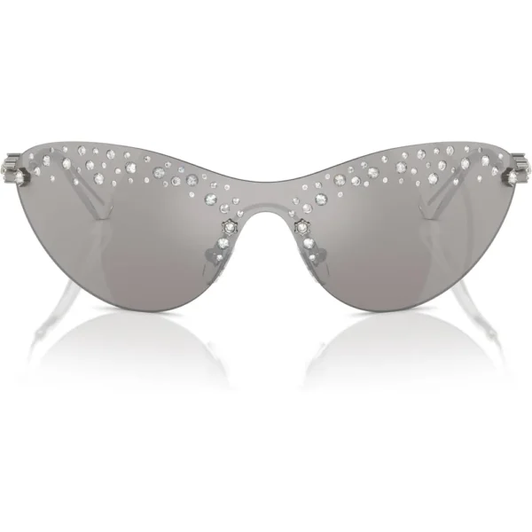 SWAROVSKI LENTES DE SOL RECTANGULAR SK7023 33 MM MUJER | GUNMETAL/LIGHT GREY MIRRORED SILVER