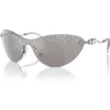 SWAROVSKI LENTES DE SOL RECTANGULAR SK7023 33 MM MUJER | GUNMETAL/LIGHT GREY MIRRORED SILVER