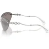 SWAROVSKI LENTES DE SOL RECTANGULAR SK7023 33 MM MUJER | GUNMETAL/LIGHT GREY MIRRORED SILVER