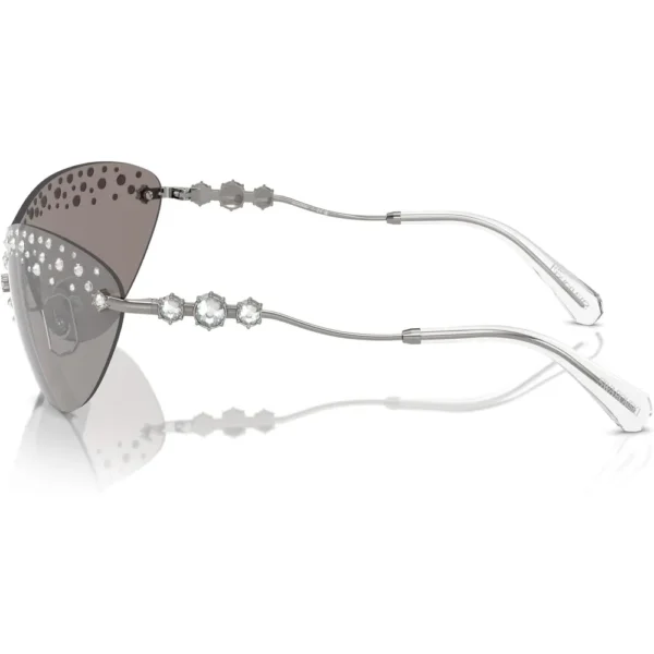 SWAROVSKI LENTES DE SOL RECTANGULAR SK7023 33 MM MUJER | GUNMETAL/LIGHT GREY MIRRORED SILVER